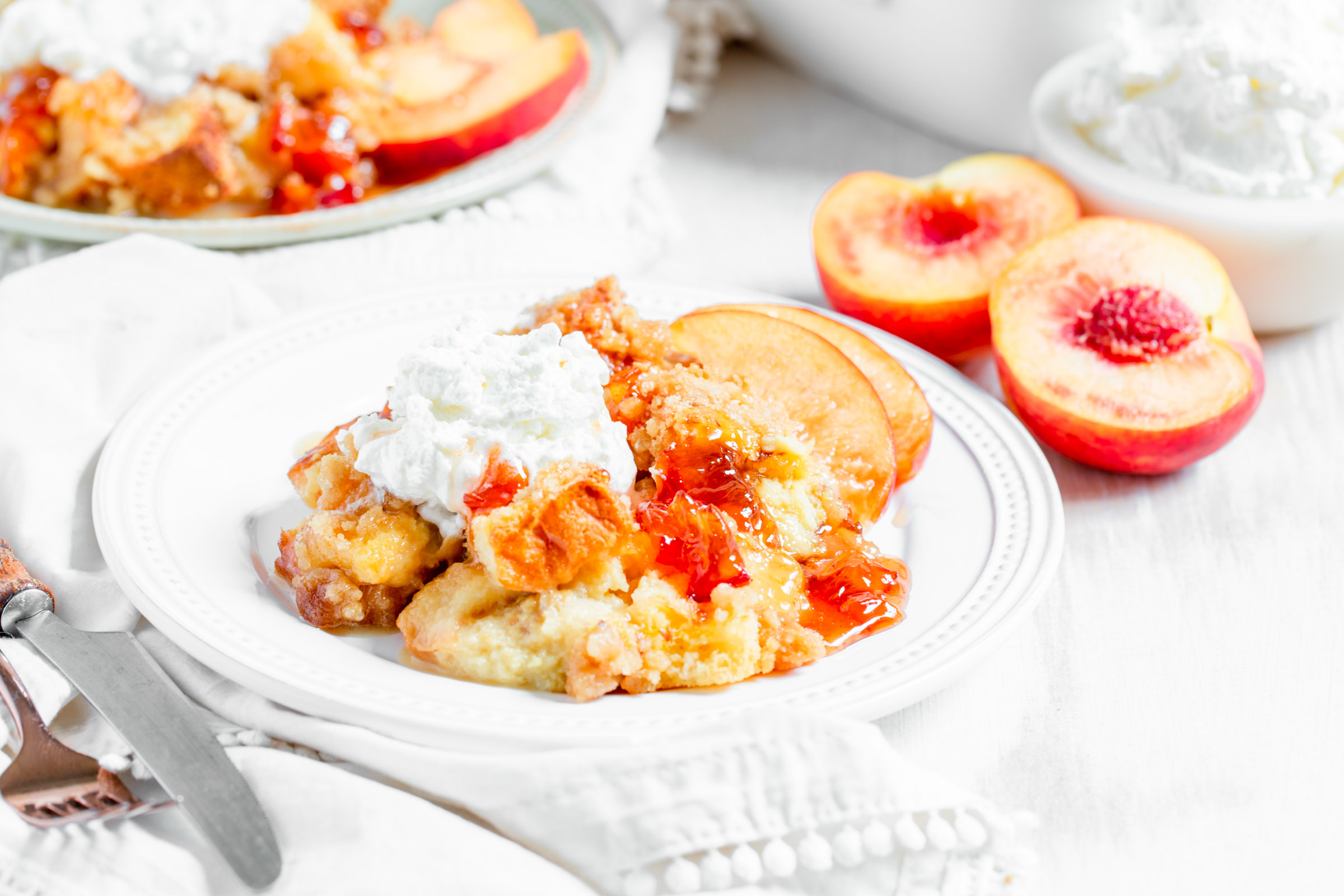 Overnight Peaches And Cream French Toast Casserole