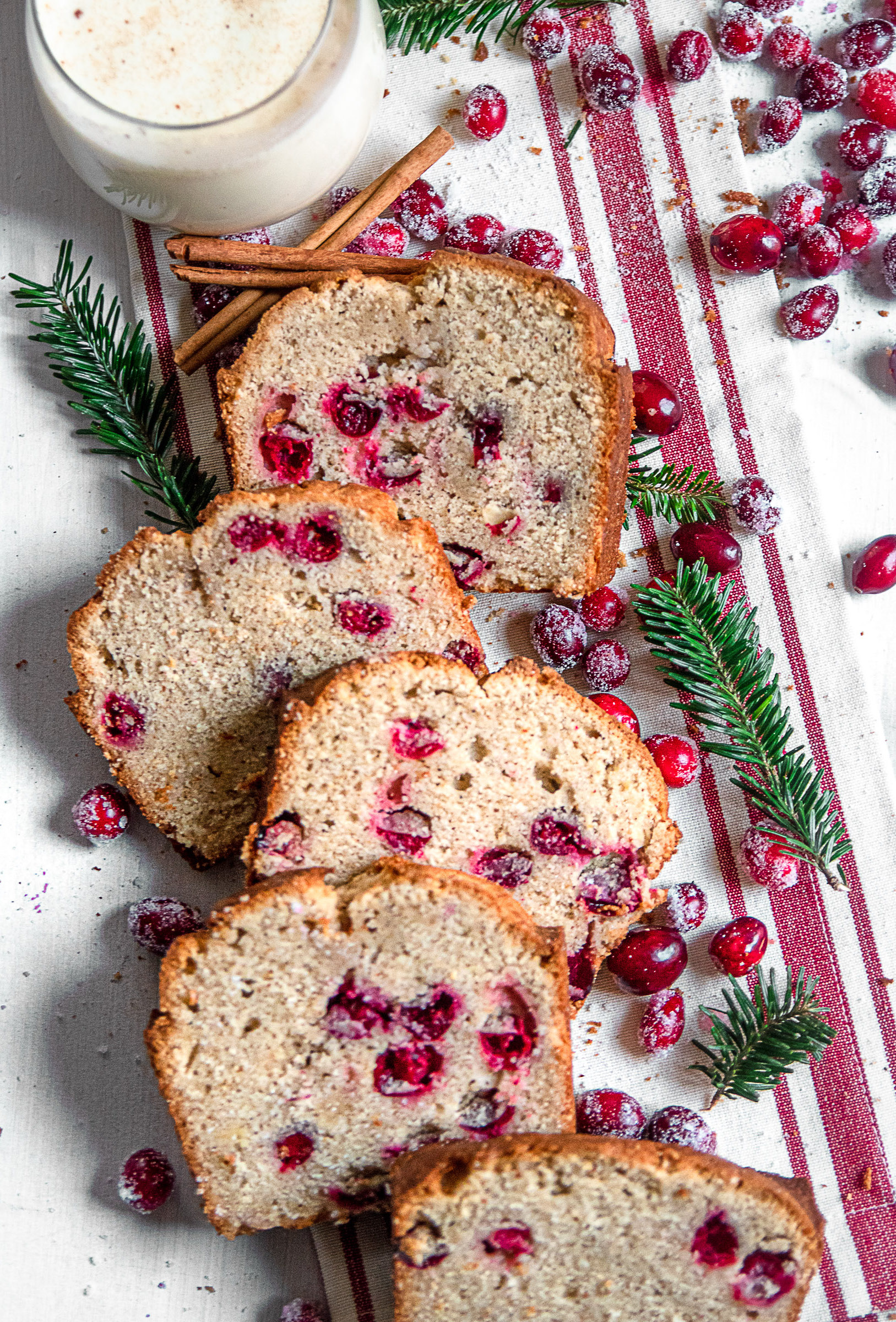 Cranberry Eggnog Breakfast Bread - Sprinkles & Sea Salt