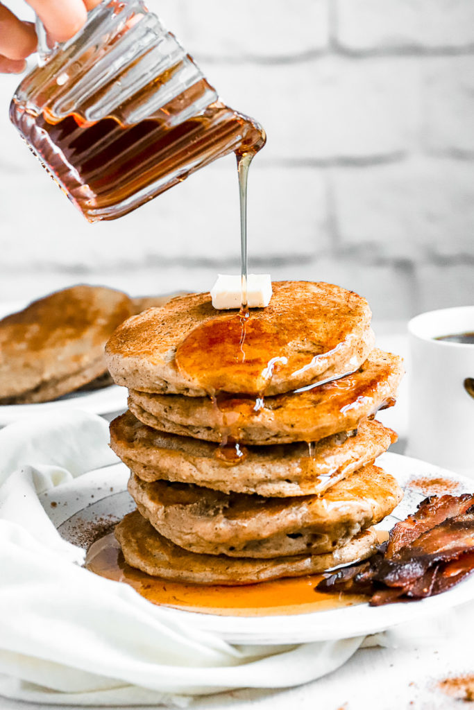 Fluffy Cinnamon Sugar Buttermilk Pancakes Sprinkles & Sea Salt